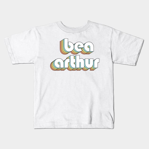 Bea Arthur - Retro Typography Faded Style Kids T-Shirt by Paxnotods